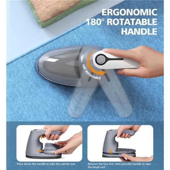 Fabric Shaver, Rechargeable Lint Remover Defuzzer Sweater Shaver, Fuzz Remover - Picture 4 of 6